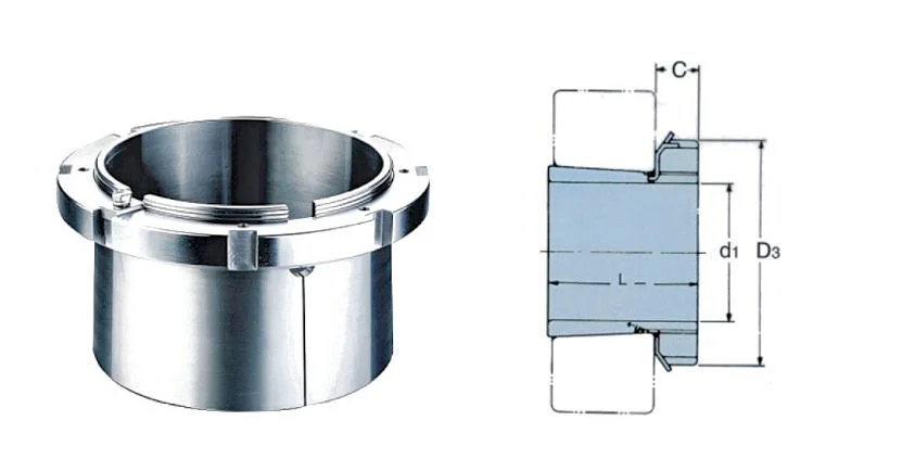 Adapter Sleeve H310 Shaft with Lock Nut and Washer Withdrawal Sleeve Bearing Accessories