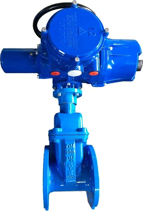 Electric Actuator Gate Valve DIN BS Double Flange Non-Rising Stem