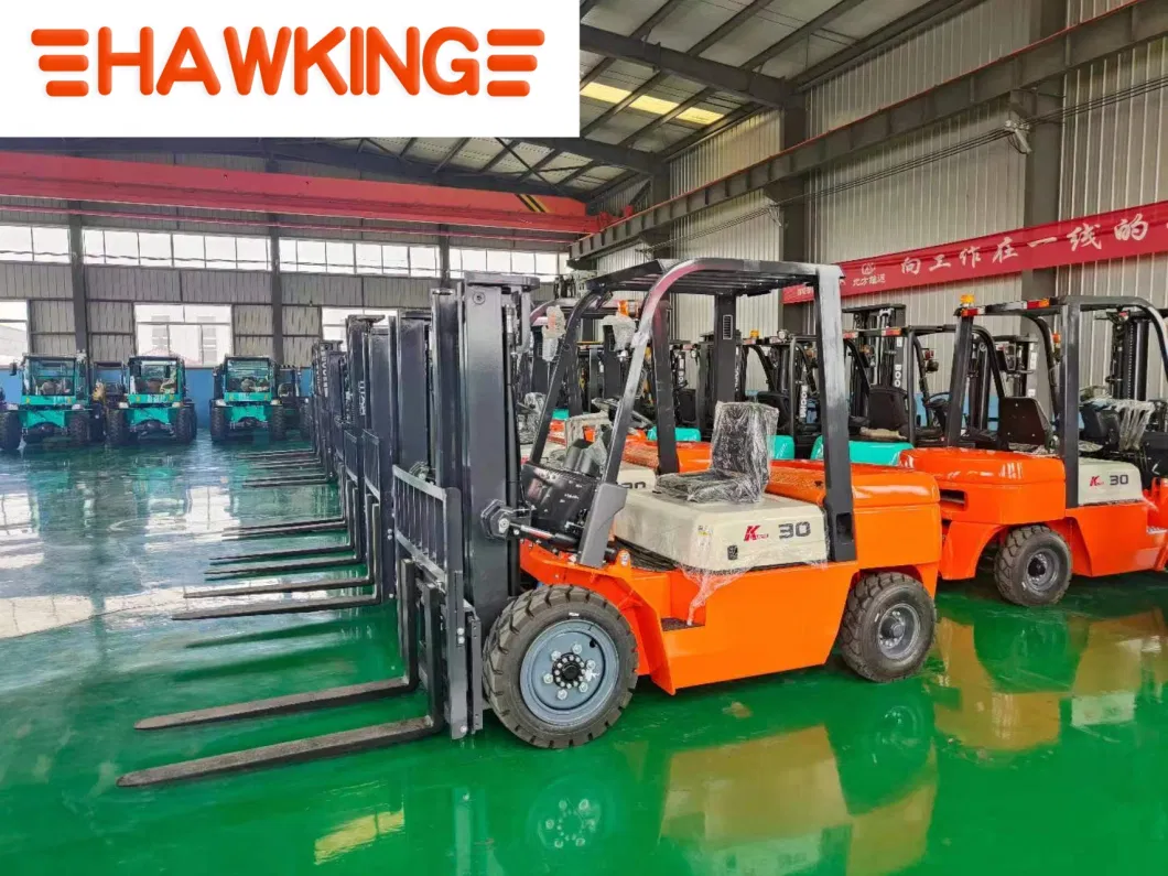 Triple Towers Triplex Mast Lithium Forklifts Fork Lift Hangcha Electric Wheel Loader