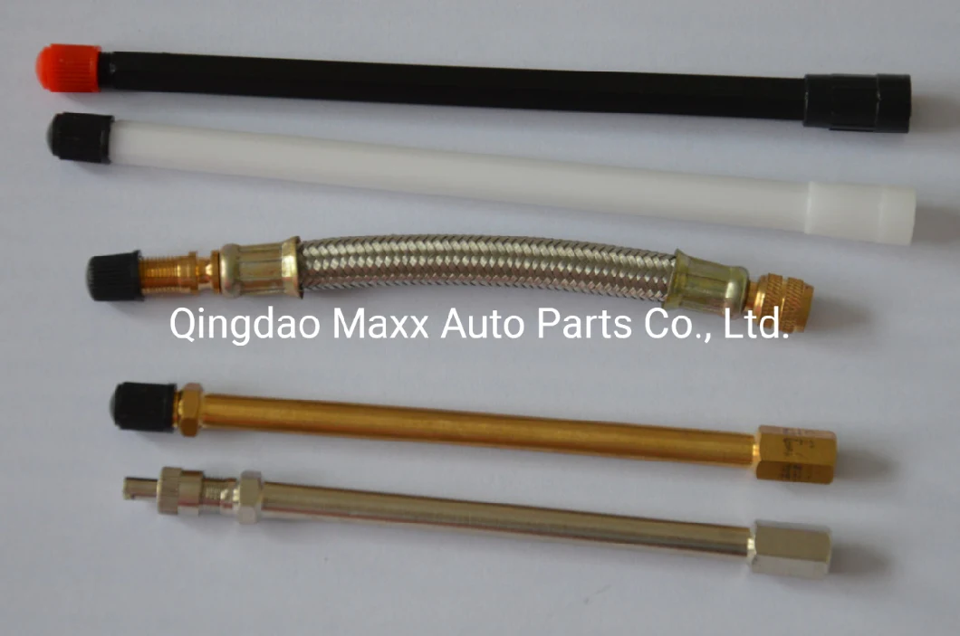 Tire Valve Extension Flexible Rubber Valve Extensions with Fastener