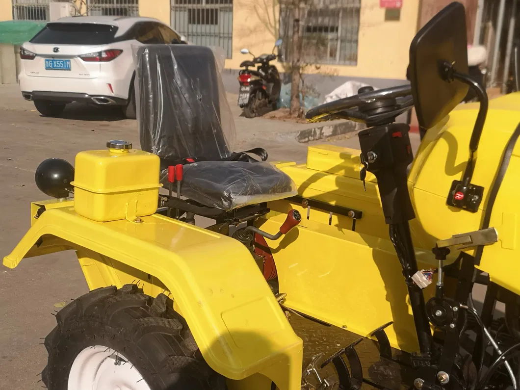 12HP 15HP 18HP 20HP Mini Small 4wheel 4WD Rotary Tiller Disc Plough New Used Minimum China Agriculture Farm Wheel Garden Walking Hand Tractor