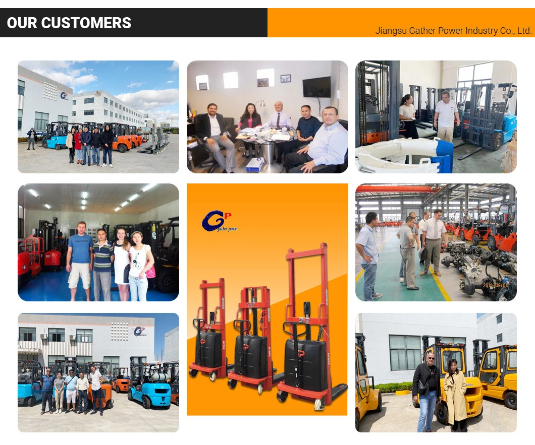 China Gp Brand 1ton 1.5ton 1.8ton Lift Height 3m 4m 5m 6m Four-Wheel Balance Weight Type DC Power 48V 630ah Electric Forklift Truck