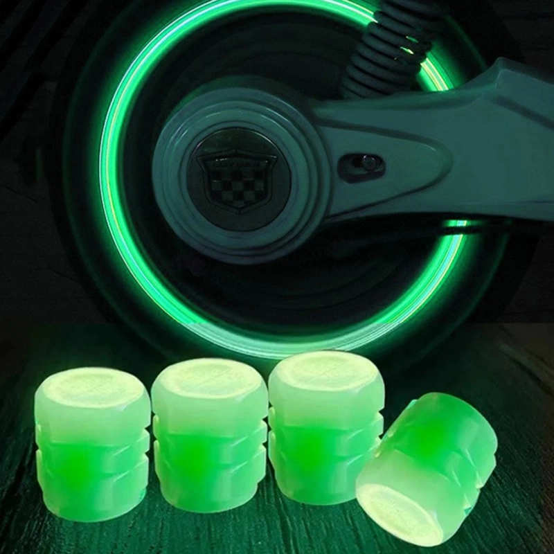 Gumdaat Universal Fluorescent Car Tire Valve Caps Cover Accessories Glowing in Dark