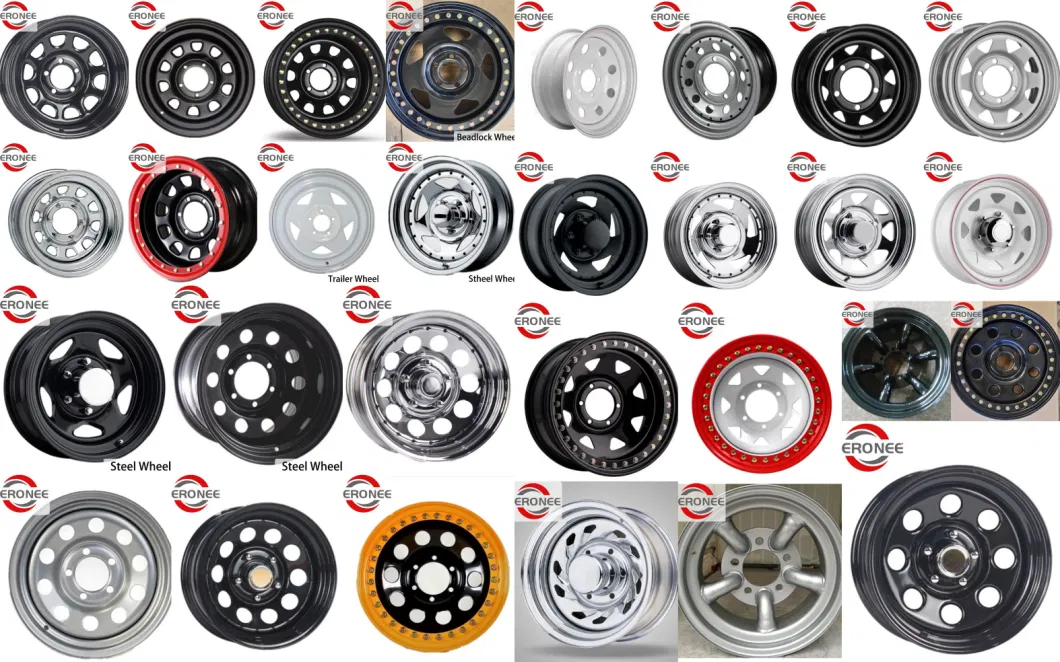 8 Spoke 12 13 14 Inch off-Road 4X4 Steel Wheel Rim 12X4 13X4.5 13X5.5 14X6.0 14X7.0 4X4 Steel Rims for 4X4 Jeep off Road Mt Tire Use