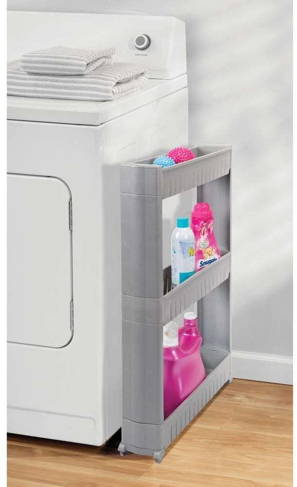 Standing Shelf Units Slim Cart Rolling Bathroom Shelves Organizer, with Wheels for Bathroom Laundry Pantry Kitchen Narrow Places