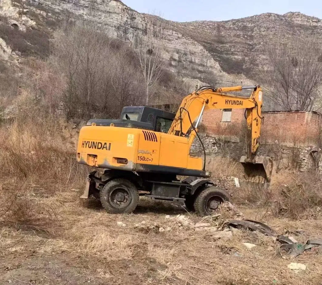 Wheel Excavator Second Hand Mining Machine Excavadora Usada Hyundai 150 150wvs Price