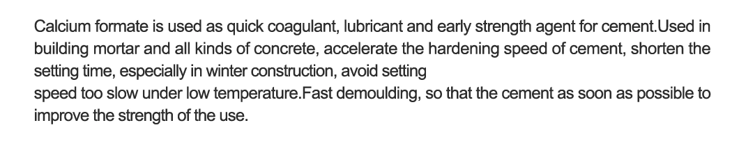 Industry Grade Calcium Formate 98% Used in Construction