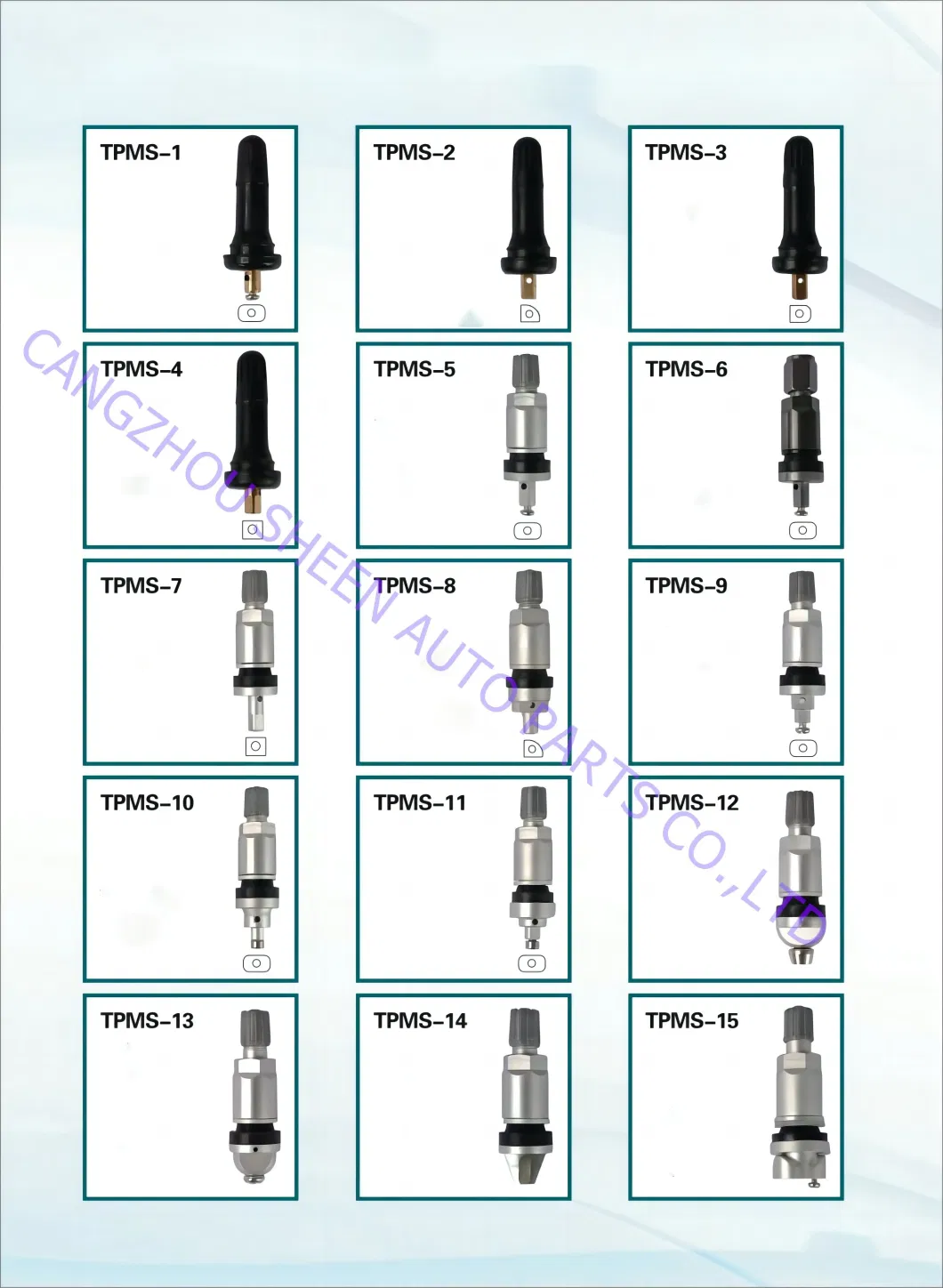 Auto Parts TPMS Aluminum Tubeless Tyre Pressure Monitoring System Sensor Valves