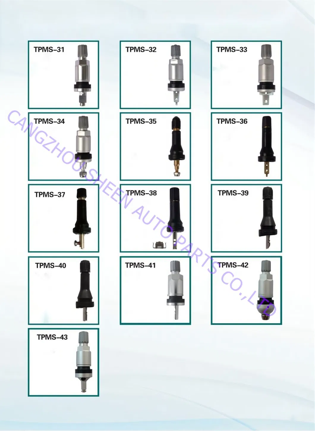 Auto Parts TPMS Aluminum Tubeless Tyre Pressure Monitoring System Sensor Valves