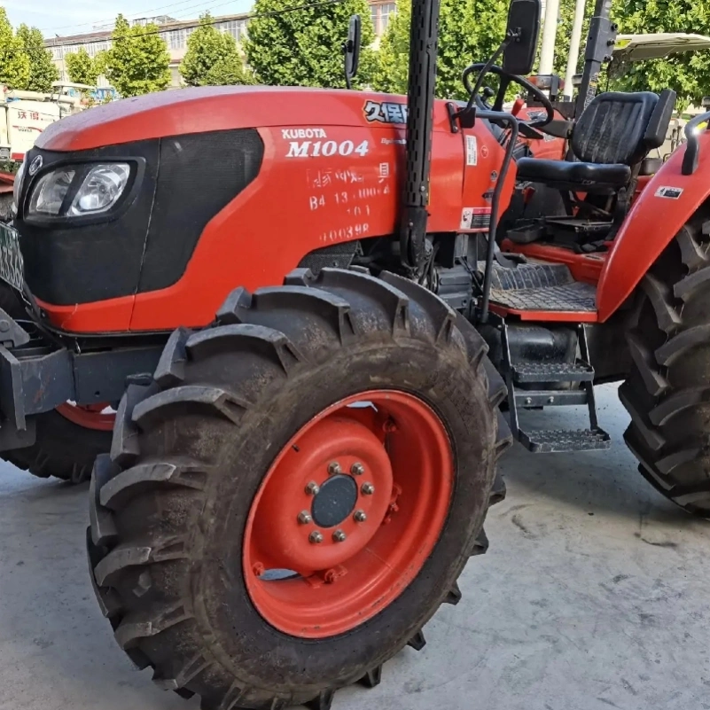 Used Agricultural Machinery 100 Horsepower Four-Wheel Drive Kubota Farm Tractor