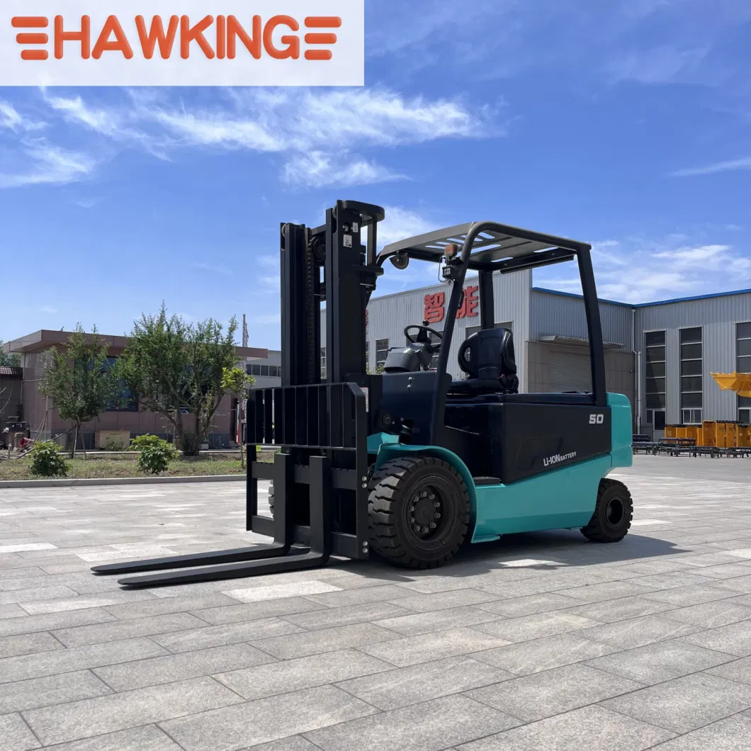 Triple Towers Triplex Mast Lithium Forklifts Fork Lift Hangcha Electric Wheel Loader