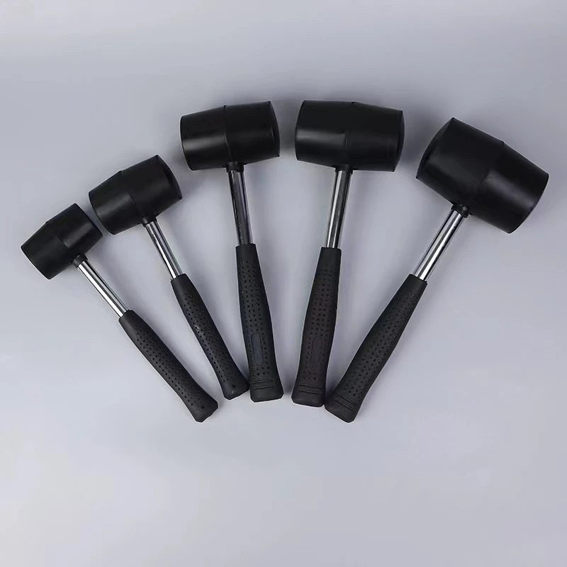 Fiberglass Handle White Double-Headed Rubber Head Rubber Sledge Rubber Hammer