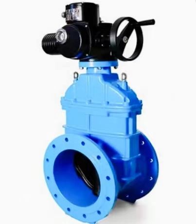 Electric Actuator Gate Valve DIN BS Double Flange Non-Rising Stem