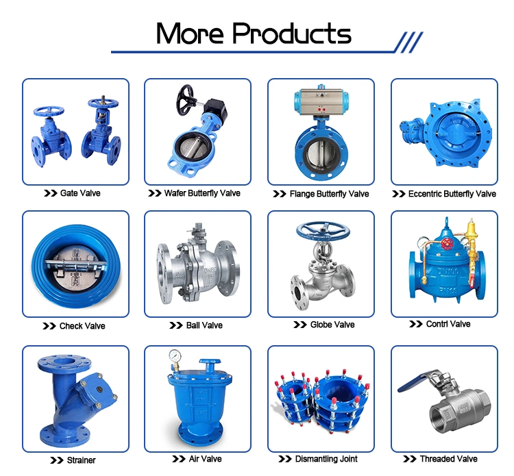 DN200 DN300 Bore Head Square Stem with Top Flange ISO 5211-F10 Ss Body Wafer Butterfly Valve