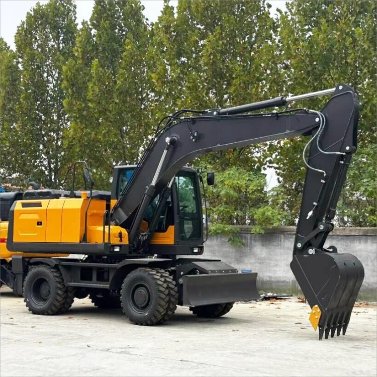 Factory Customizable Large Digging Kubota Engine Digger 18 Ton Wheel Excavator