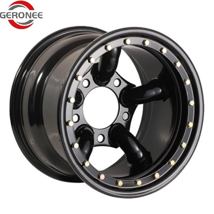 8 Spoke 12 13 14 Inch off-Road 4X4 Steel Wheel Rim 12X4 13X4.5 13X5.5 14X6.0 14X7.0 4X4 Steel Rims for 4X4 Jeep off Road Mt Tire Use