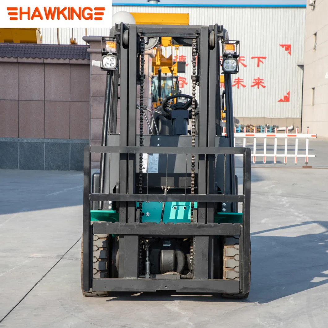 China Factory Compact 3000kg 3500kg Full Electric Four Wheel Lithium Battery Forklift Trucks with on-Borad Charger