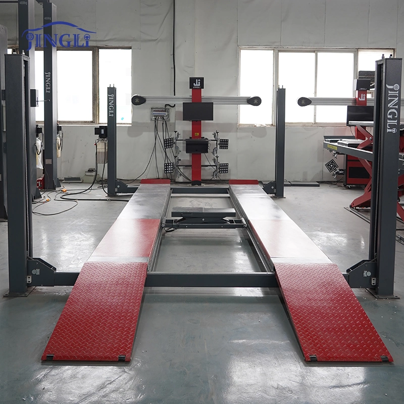4000kg Lifting Weight 4 Post Car Lift with 3D Wheel Alignment