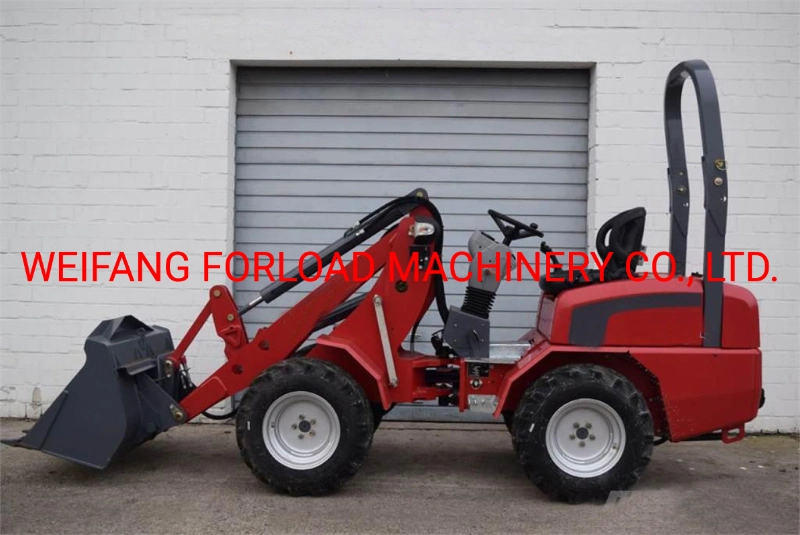 Forload Multione Mini Wheel Loader, 800kgs Zl08 H908K Small Tractor Loader with Kubota Euro5