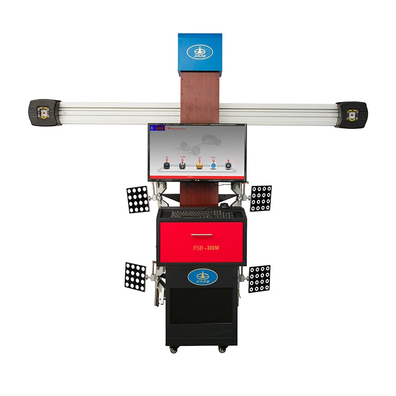 Fsd CE ISO Double Screen Series 3D Four-Wheel Positioning Instrument for Cars Precise Positioning 32/19 &quot;Isplay LED Rear Hanger Car Wheel Aligement
