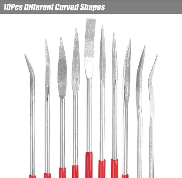 Unleash Your Creativity with Our Curved Mini Diamond Files a Must-Have 10 Piece Set