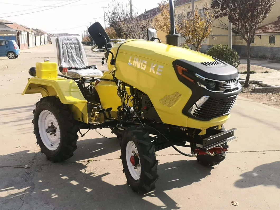 12HP 15HP 18HP 20HP Mini Small 4wheel 4WD Rotary Tiller Disc Plough New Used Minimum China Agriculture Farm Wheel Garden Walking Hand Tractor