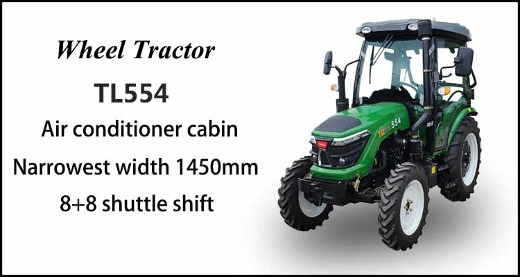 China Factory 4X4 Wheel 40HP 50HP Farm Tractor with Optional Parts