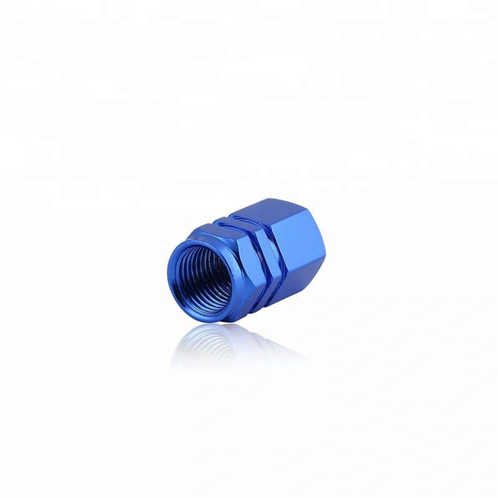 Aluminum Blue Tire Valve Cap for Universal Car