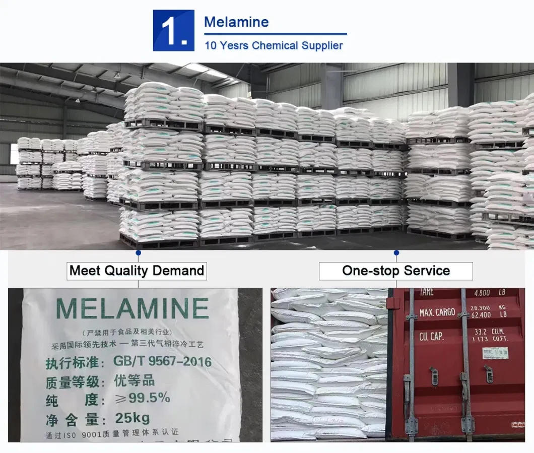 Melamine Supplier Raw Material Plywood Adhesive White Melamine Powder C3h6n6 108-78-1 Price