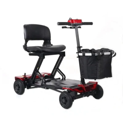 Behindertengerecht Elektroroller 4 Rad Faltbar Leichtgewicht Mobilität Scooter Für Senioren mit Korb