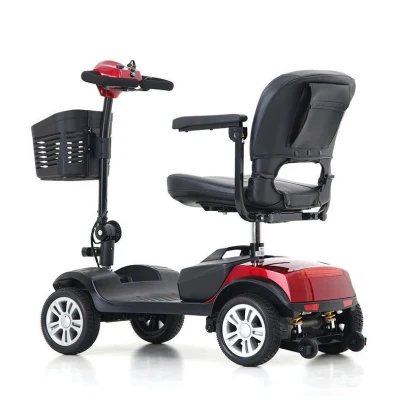 Ultra-Leichtgewicht Tragbare Auto-Fold Transformator 4 Rad Reise Elektro 4-Rad Mobilität Scooter bequem für ältere Erwachsene