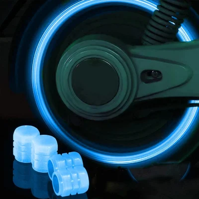 Gumdaat Universal Fluorescent Autoreifen Ventilkappen Leuchtende Reifen Ventil Schaftkappen