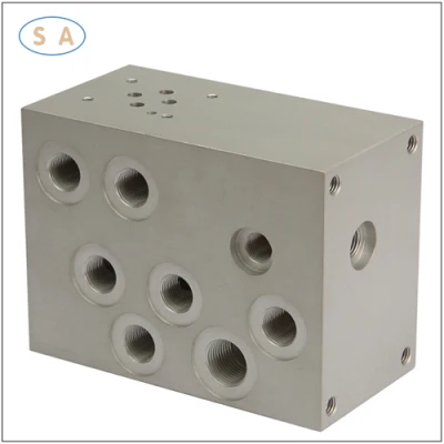 Kundenspezifische Bearbeitung Aluminium Ventil Hydraulikblock für Hydraulikzylinder
