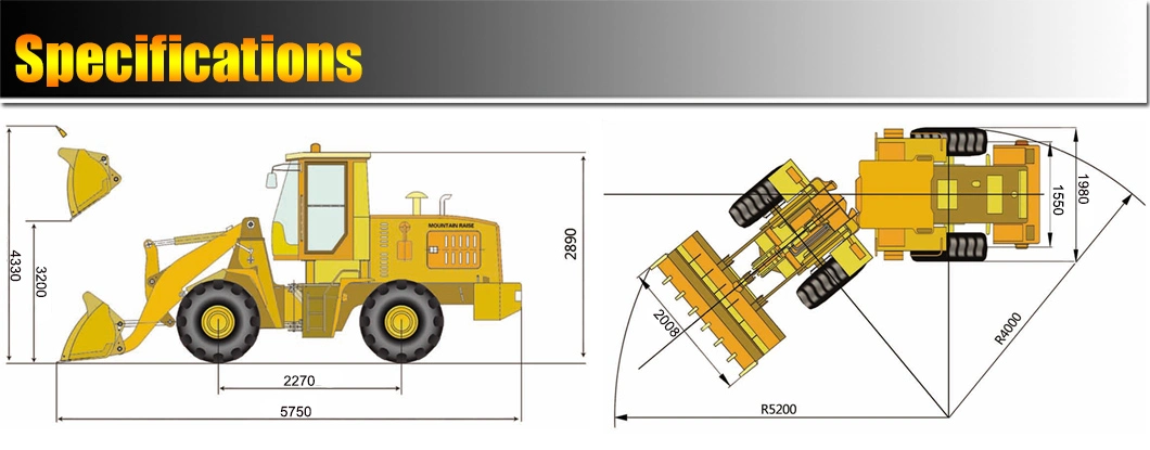 Micro Compact Articulated Garden Front End Shovel Tractor Wheel Loader