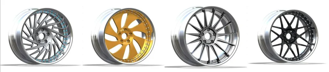 Light Weight Full Face Chrome 2-Piece T6061 Concave Custom Car Rims Aluminum Alloy 5X112 Forged Wheel 18 19 20 22 23 24 30 Inch