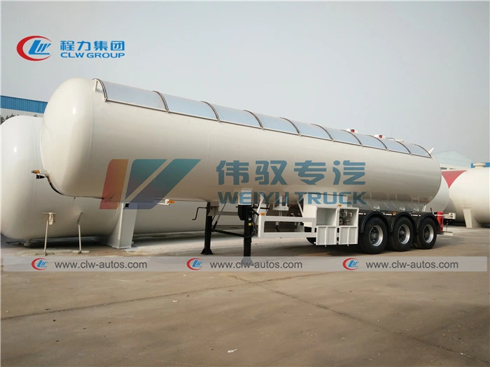 Tanzania 49.6cbm LPG Tanker Semi Trailer Air Bag Suspension 25mt Propane Tanker Truck
