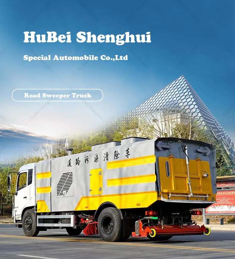 Dongfeng 6 Wheels 190HP Road Sweeper Truck Road Street Washing and Sweeping Truck