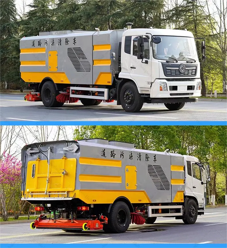 Dongfeng 6 Wheels 190HP Road Sweeper Truck Road Street Washing and Sweeping Truck