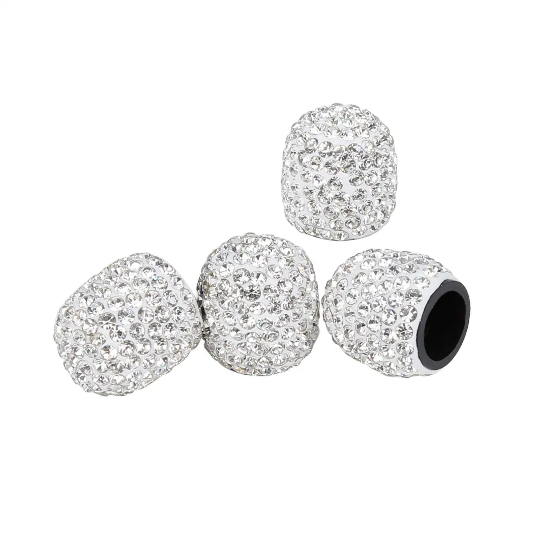 Car Wheel Tire Valve Caps 4 Pack Crystal Rhinestone Car Tire Wheel Valve Stem Air Caps for Car Tire Accessories