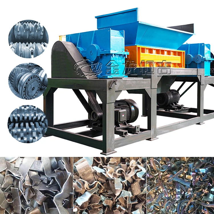 Factory Direct Sale Double Shaft Industrial Can Bicycle Used Car Crusher Machine Scrap Metal Shredder