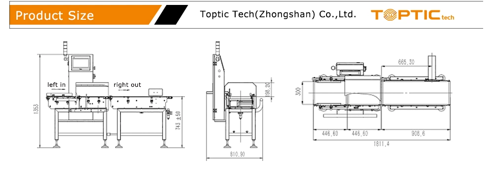 Chinese Automatic Digital Weighing Scale/Conveyor Belt Roller Scale/Check Weight Machine