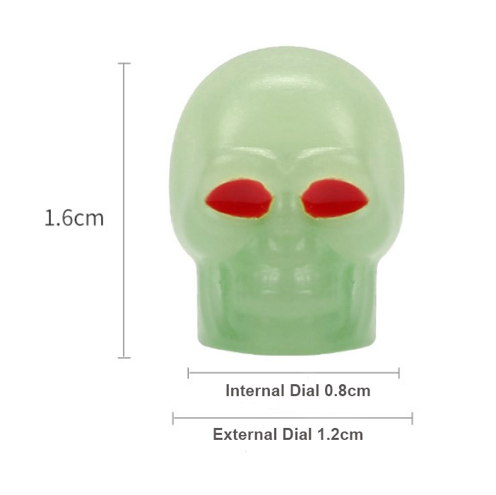 Universal Skull Glowing Fluorescent Tire Valve Stem Caps