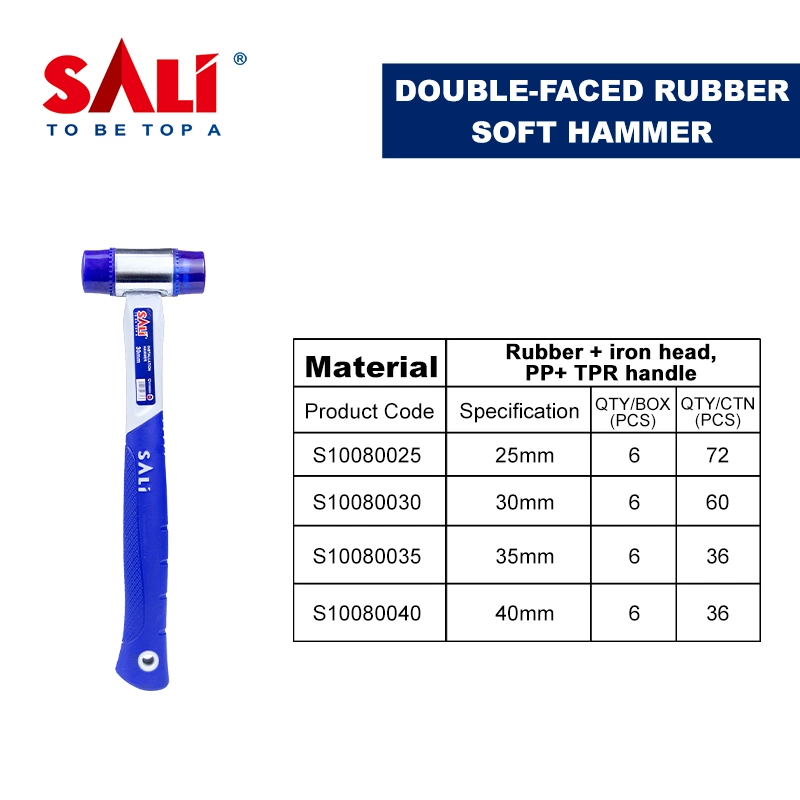 Sali Iron Head Double-Faced Rubber Soft Hammer
