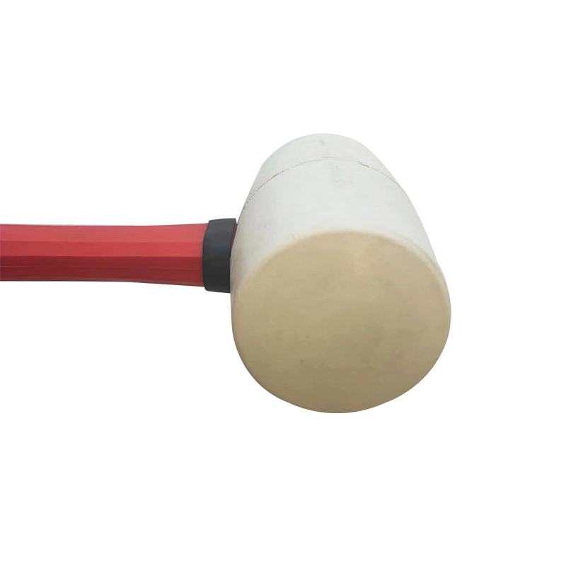 Fiberglass Handle Flooring Tile Installation White Double-Headed Rubber Mallet Hammer