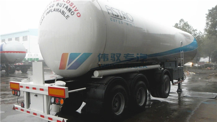 ASME Standard First Axle Lifting Air Bag Suspension Trailer 25tons Cooking LPG Gas Transport Tanker Trailer