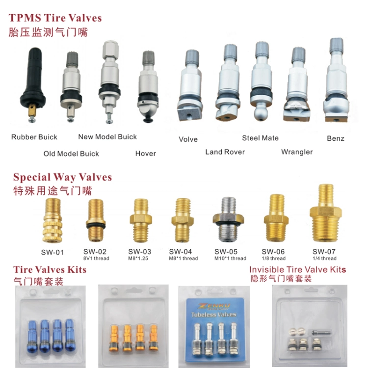 Brass Air Tyre Valve Stem Extension and Tire Valve Adapter for Car Truck, Motorcycle, Bike, Mower and Scooter
