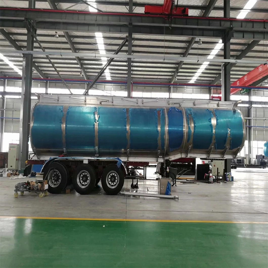 Stainless Steel Milk Edible Food Oil Tank Tanker Semi Trailer for Sale