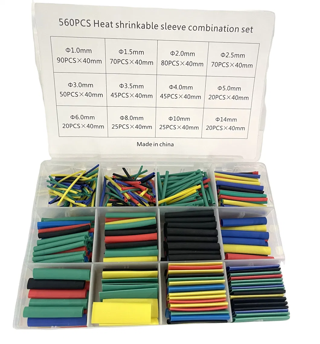 Heat Shrink Tubing Insulation Shrinkable Tubes Assortment Electronic Polyolefin Wire Cable Sleeve Kit