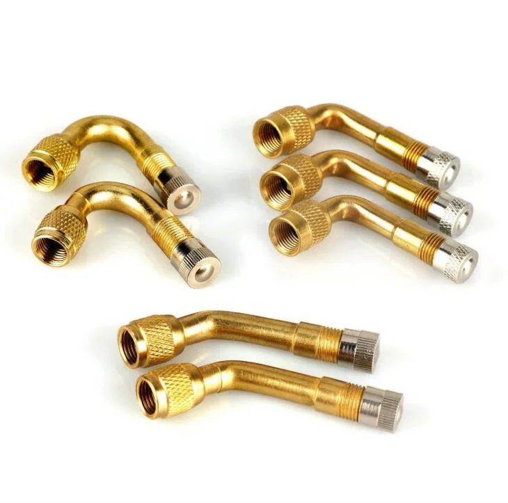 High Quality Straight Metal Type Valve Extensions 45/90 Degree Angle Brass Tire Valve Extension