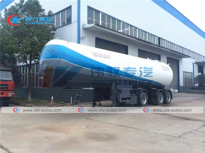 ASME Standard First Axle Lifting Air Bag Suspension Trailer 25tons Cooking LPG Gas Transport Tanker Trailer